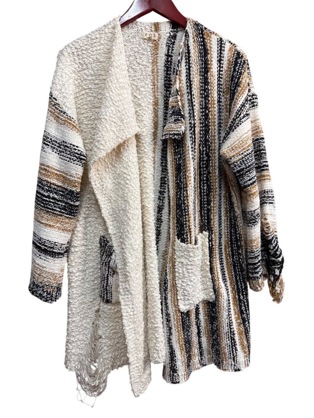 POL Distressed Cardigan Oversized Small